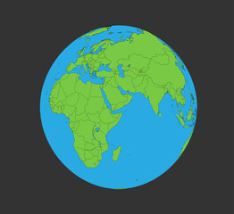 illustrations of planet earth with countries