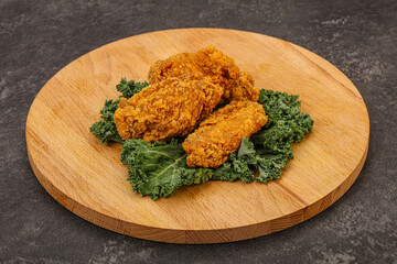 Hot fried crispy chicken wings