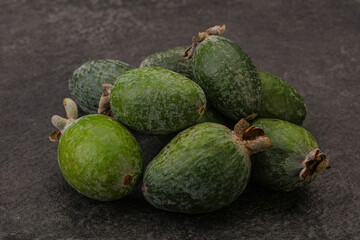 Tropical green sweet fruit Feijoa