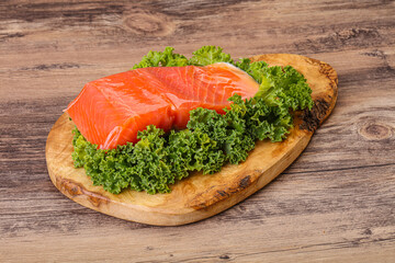 Salmon fillet slice for cooking