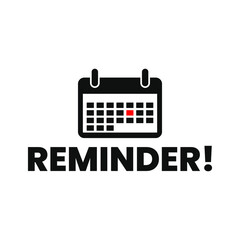 reminder text icon design vector