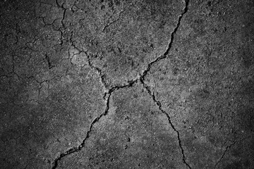 Grunge concrete cement wall with crack in industrial building, great for your design and texture background