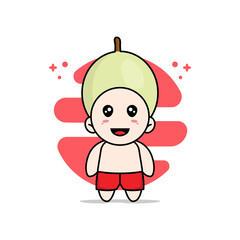 Cute kids character wearing honeydew costume.