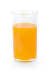 orange juice on white background.