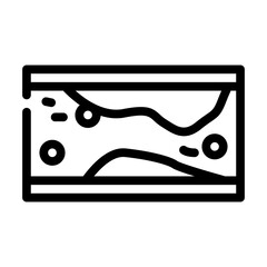 formation of cholesterol plaques in artery line icon vector illustration