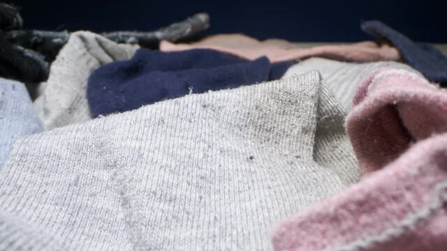 extremely close-up, detailed. a bunch of colorful socks.