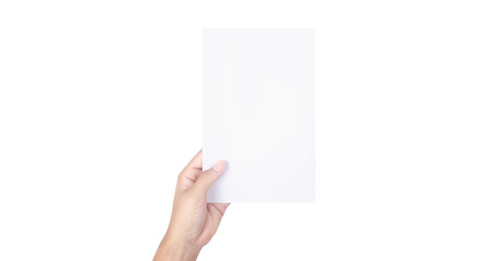 Hands holding paper blank for letter paper