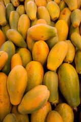Papayas en el mercado
