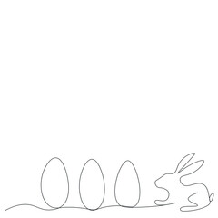 Easter egg and bunny background, vector illustration