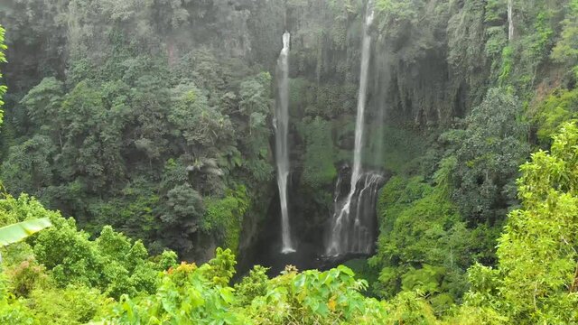 Drone Big waterfall in Bali Sekumpul