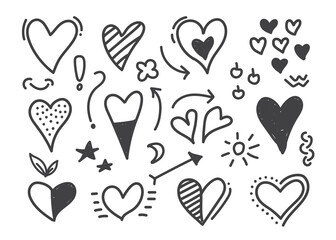 heart hand drawn doodle illustration