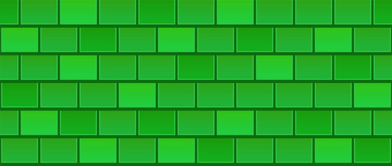 Vector seamless pattern of green roof tile. Green shingles roof texture background. Green roof tile for house covering. Vector illustration. © NiRain