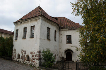 The charming oid street of Vyborg Leningrad region Russia