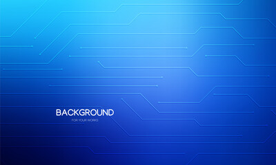 Obraz premium Blue gradient abstract background vector illustration with technology concept lines.