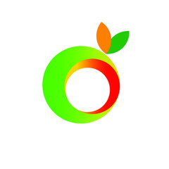 Orange template logo design . Vector illustration.