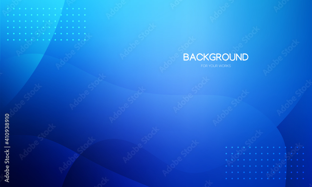 Aufkleber Blue gradient abstract background vector illustration with geometric shapes and dots pattern. Technology concept.