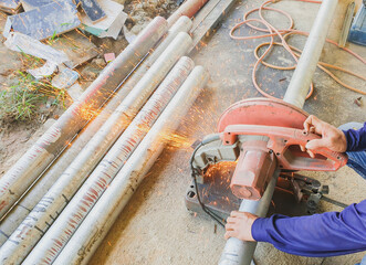 fibre cutting steel pipes