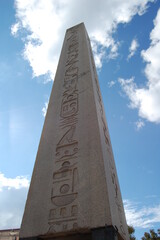 View of the main places and monuments of Istanbul, in Turkey. Hippodrome of Constantinople, or...