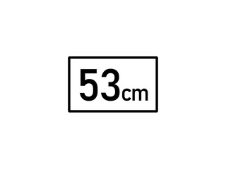 53 centimeters icon vector illustration, 53 cm size