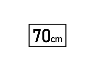Fototapeta premium 70 centimeters icon vector illustration, 70&nbsp;cm size