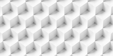 Stacked white cubes abstract background