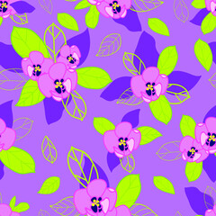 Seample purple flower patter designer 