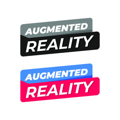 Augmented Reality Futuristic Icon Label Design Vector