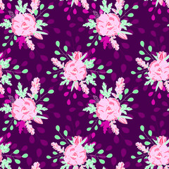 Beautiful pink flower patter designer for background, print, card, textile