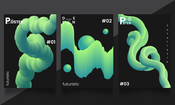 Trendy, abstract, futuristic background illustration. Editable, gradient shapes. Applicable for party poster, music cover, advertise leaflet and other print related items. 