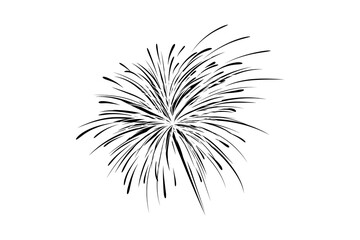 firework on white background, can be used for celebration, party, and new year event. vector illustration. - Vector illustration