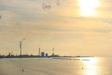 中の島大橋からの工場夕景【国内・千葉県】