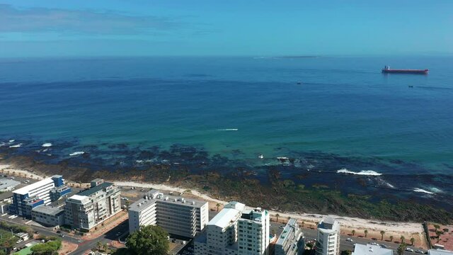 Covid-19 Lockdown Empty Street Aerial in Cape Town South Africa.