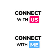 Connect with us icon label sticker design vector
