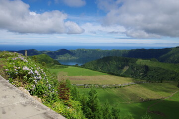 Obraz premium Azores islands, natural landscapes in Sao Miguel