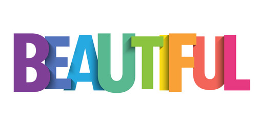 BEAUTIFUL rainbow gradient vector typography banner