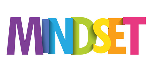 MINDSET colorful rainbow gradient vector typography banner