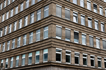 Fototapeta premium High building with many windows. sunny day 