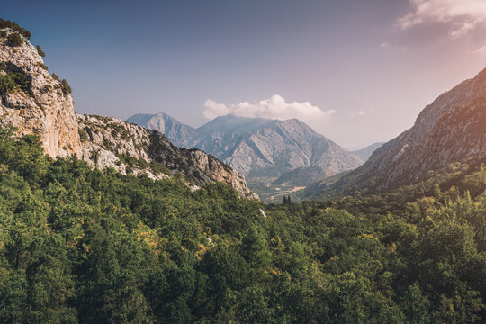 Gulluk mountain ridge in Termessos national park is a part of Taurus range in Turkey