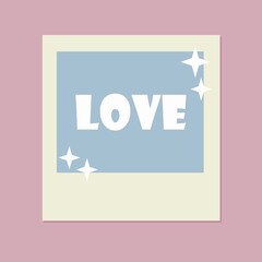 Empty photo frame isolated as a template for graphic designers cards, memories. Photo card with place for your logo or text.	