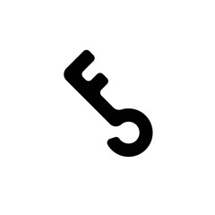 simple typography Fs key vector logo