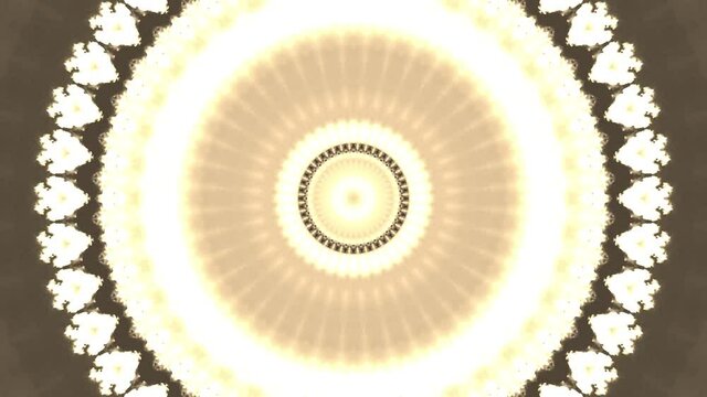 Mandala. Colorful kaleidoscopic video pattern. Symmetrical multicolored pattern.
