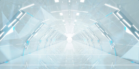 white neon room background.