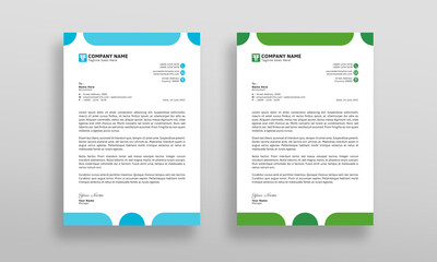 Modern, Professional and Clean Company Letterhead Design Template.