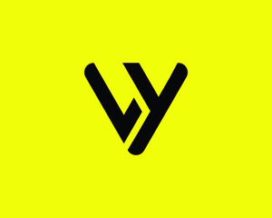 LY YL Letter logo design vector template - obrazy, fototapety, plakaty