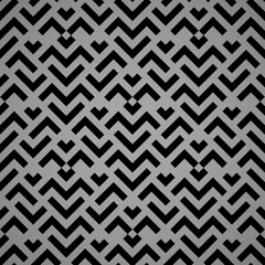 Abstract geometric pattern with stripes, lines. Seamless vector background. Black and gray ornament. Simple lattice graphic design