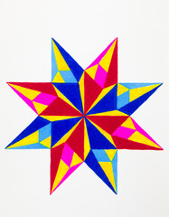 Obraz premium Hand drawn colorful kalaidoscopic picture