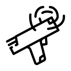 money gun machine line icon vector illustration