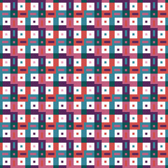 Colorful Geometric Squares Seamless Pattern