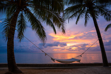 hammock chilling corner by the sea