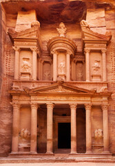 Al Khazneh - the treasury of Petra ancient city, Jordan